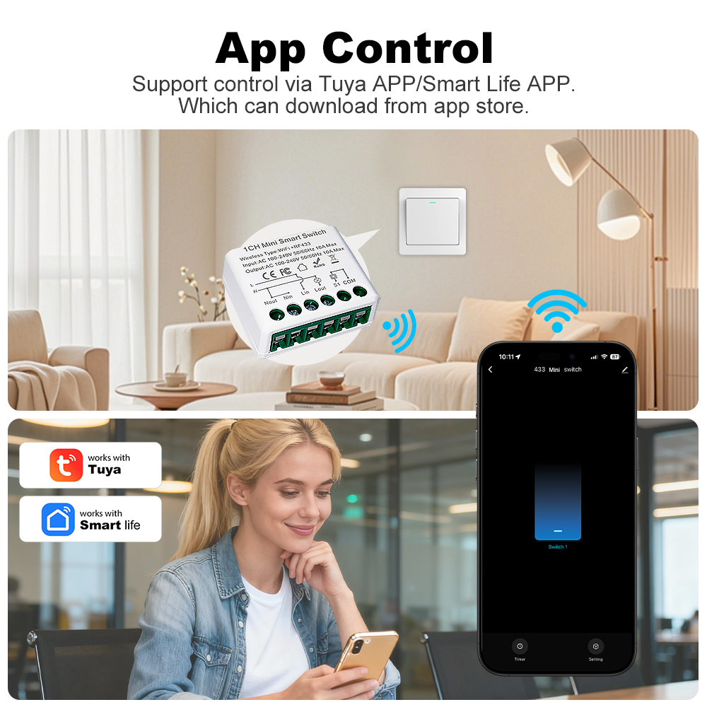 For Tuya WIFI 10A Smart Light  - Smart Home Automation Diy ulasan dan harga