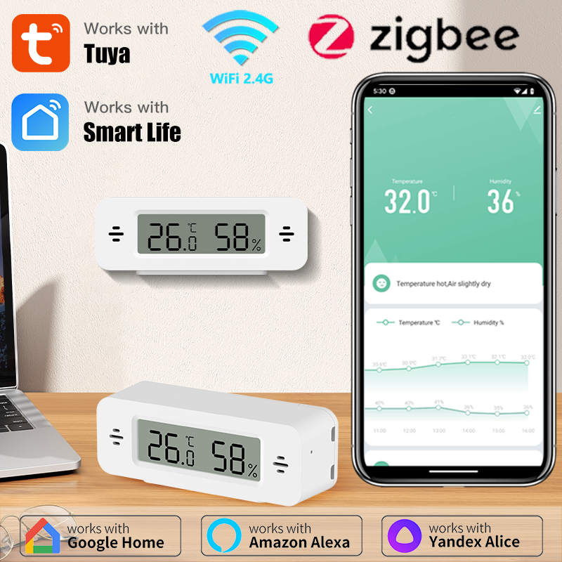 Tuya WiFi/Zigbee Temperature H - Home Automation Technology ulasan dan harga