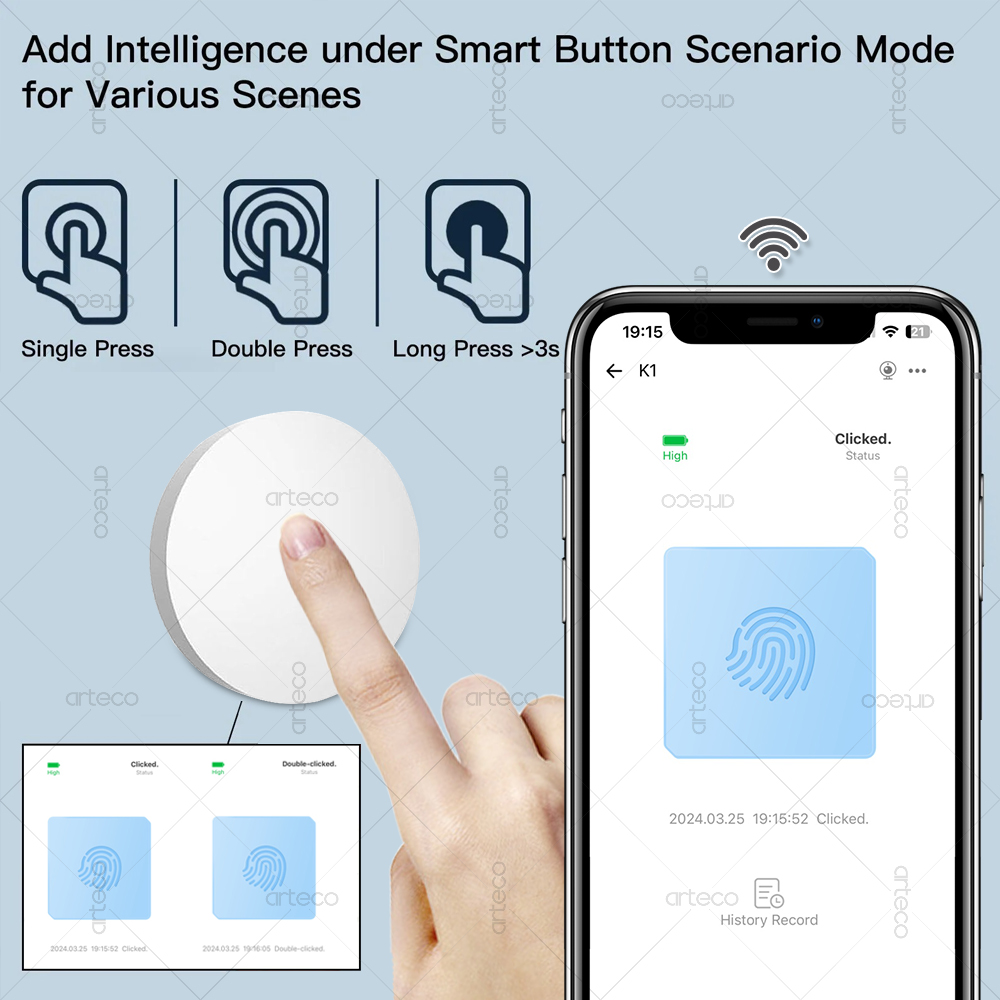 Zigbee Button Scene Switch Wir - Home Automation Technology ulasan dan harga